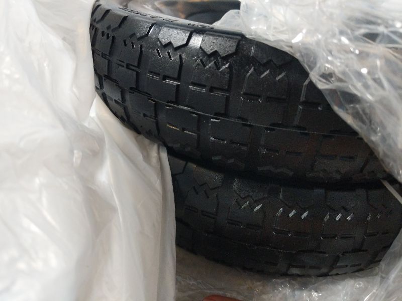 View 2 of 13" Flat Free Wheels Replacement for GOR Garden Cart Tires, 4.00-6 Solid Tires with 5/8"Bearings, 13" No Flat Wheels for GOR Garden Carts/Hand Trucks/Garden Carts