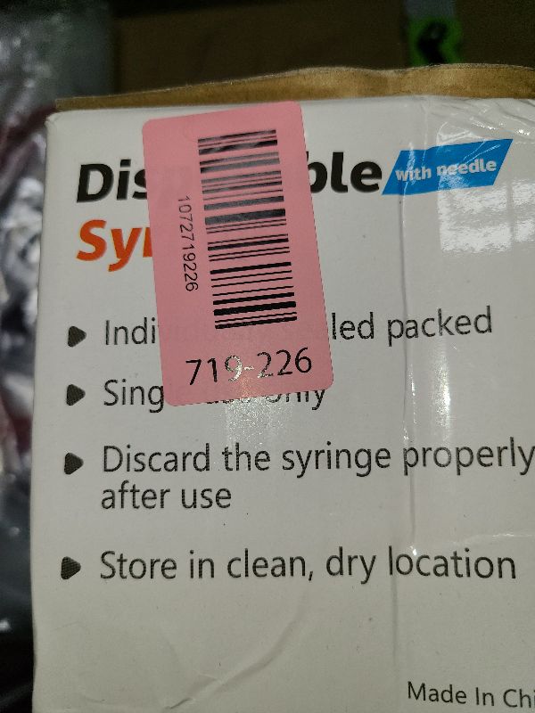 Photo 1 of 1mL 30G 5/16" (8mm), jeringas con agujas para inyectar, Individually Wrapped, 100 Pack