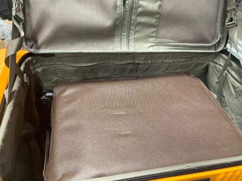 Photo 1 of ***DAMAGED -SELLING AS IS *** Kaleenie 2 pieces 20/29 Aluminum Frame Carry On and Checked Luggage Set with Side Opening, Lightweight Hardshell ABS+PC Trunk Suitcase with TSA Lock, 360° Universal Wheels & Adjustable Handle, Orange