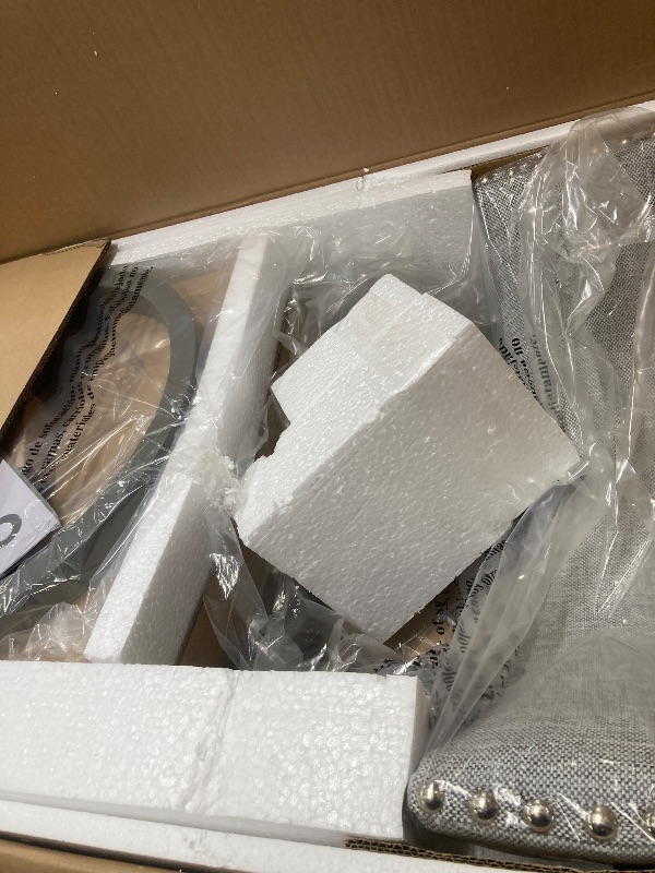 Photo 1 of ***Only one is missing; two remain.****

COLAMY Swivel Counter Height Bar Stools Set of 3, 25 Inch Modern Upholstered Kitchen Island Barstools with Back, Wood Swivel Bar Chairs for Counter Bar Dining Room, Grey