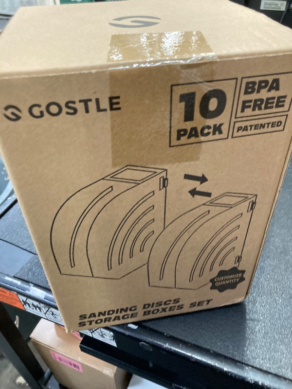 Photo 1 of **ONLY 4 BINS***5 Inch Professional Sanding Discs Storage Bins - 10 Bins Set for Efficient Organization, Offset Snap-On Connection, Grit Classification, Space-Saving Design and Versatile Application, Red