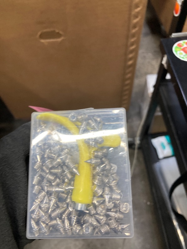 Photo 1 of 1/4 Inch Track Spikes,130pcs Stainless Steel Pyramid Shoe Spikes with Spike Wrench for Track and Cross Country,Replacement Spikes for Sprint Sports Short Running Shoes