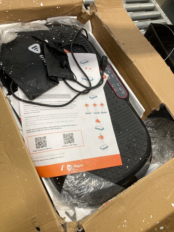 Photo 1 of ***LARGE CRACK IN FRONT***Lifepro Waver Vibration Plate Exercise Machine – High-Intensity Vibration for Muscle Activation, Full-Body Workout Vibrating Platform with Loop Bands, Fitness Equipment for Strength Toning & Fat Loss