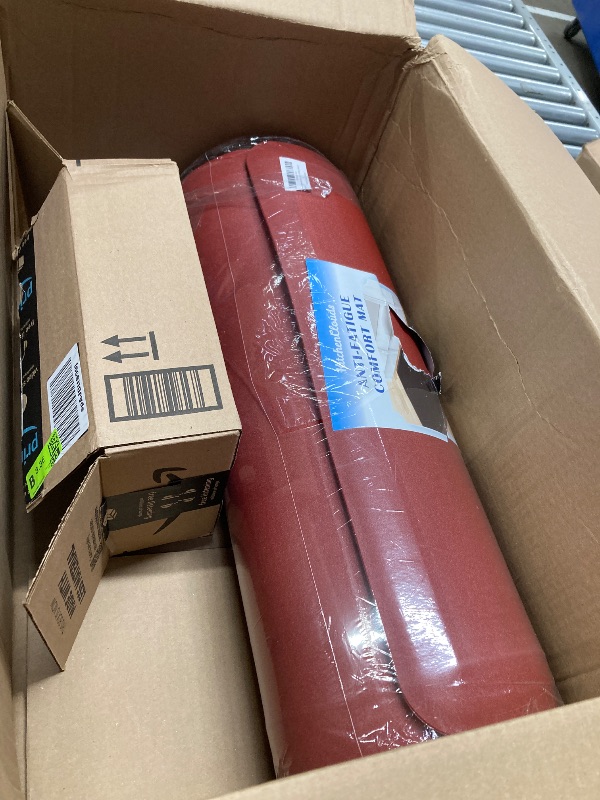 Photo 1 of ***DAMAGED -SELLING AS IS *** KitchenClouds Kitchen Mat Cushioned Anti Fatigue Rug 24"x70" Water Resistant, Non Slip, Standing and Comfort Desk/Floor Mats for House Sink Office (Red)