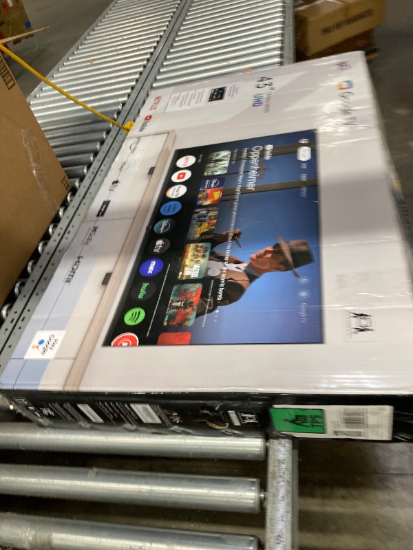 Photo 1 of **It's used and it's broken, it doesn't work*****FPD 43 Inch Smart TV, 4K UHD LED Flat Screen Google TV with Google Cast, Bluetooth, HDMI, Streaming Live, HDR 10, Dolby Vision, Ultra Slim Television(Canvas-Series, CG43-C3, 2026)