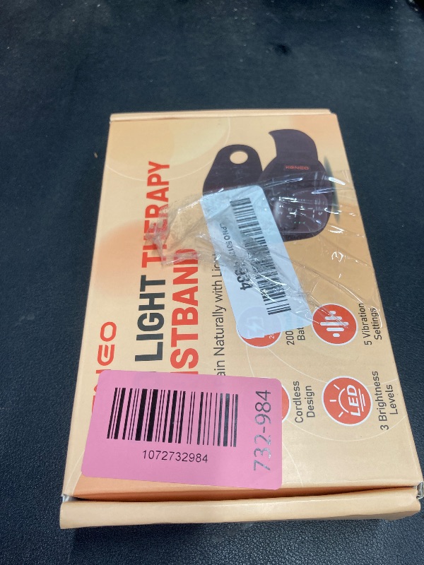 View 2 of **PARTS ONLY**Keneo Red Light Therapy Wristband for Hand & Wrist, 660nm & 850nm Near Infrared Light Device, 3 Heat & Vibration Massage Settings, 2000mAh Wireless, 36 LEDs for Comfort & Recovery (Black)
