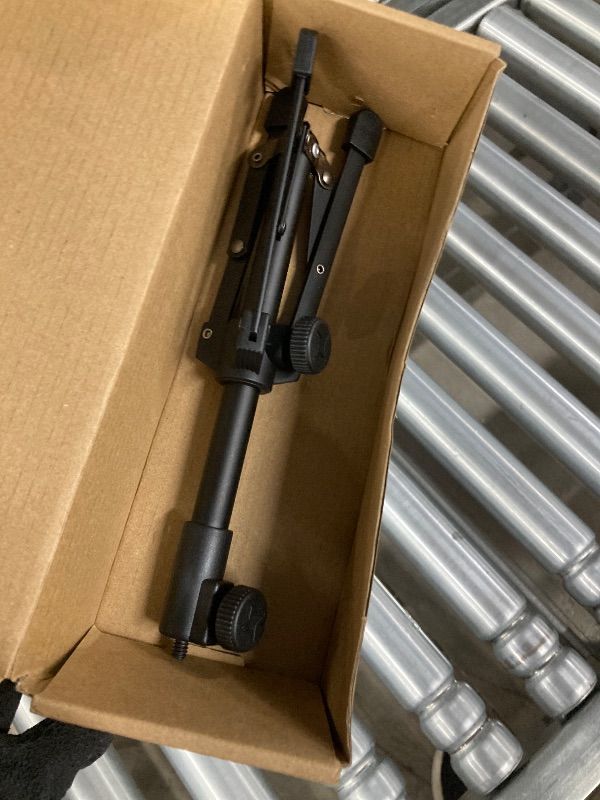 Photo 1 of ***MISSING MIC CLIP HOLDER*** Desk Mic Stand, JCWINY Portable Foldable Microphone Tripod Adjustable Table Microphone Stand for Blue Yeti Snowball Spark and Other Dynamic Microphones