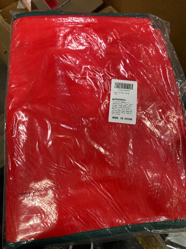 Photo 1 of ***MISSING SUPPORT LINING -SELLING AS IS ONLY*** BEMOMAS Christmas Gift Wrapping Paper Organizer Storage Bags,Plastic Container for Holiday Supplies & Accessories, Gift Bag Organizer, Under Bed Wrapping Paper Storage (Red)