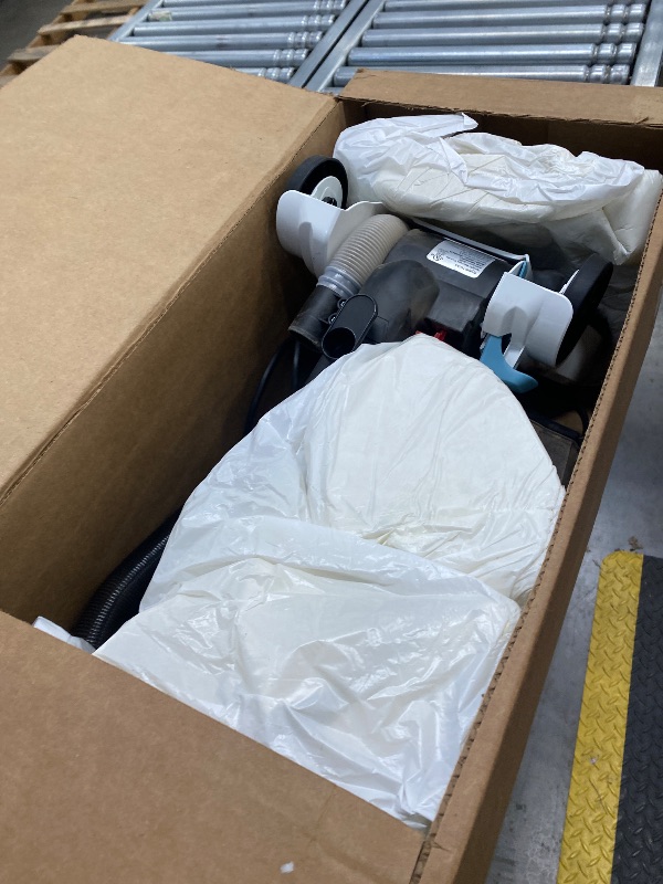 Photo 1 of **NEEDS CLEANING**Amazon Basics Upright Bagless Vacuum Cleaner for Carpet and Hard Floors, Washable Filter, Crevice and Upholstery Tools, Detachable Handle, Lightweight, 1.7L Dust Cup, 25ft Cord, Black/White