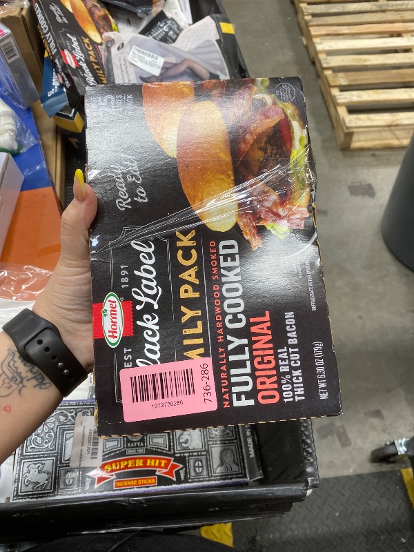 Photo 1 of ***** 2 PACK*****HORMEL BLACK LABEL Thick Cut Bacon, Fully Cooked Bacon, Gluten-Free Snacks, Family Pack - 6.3oz