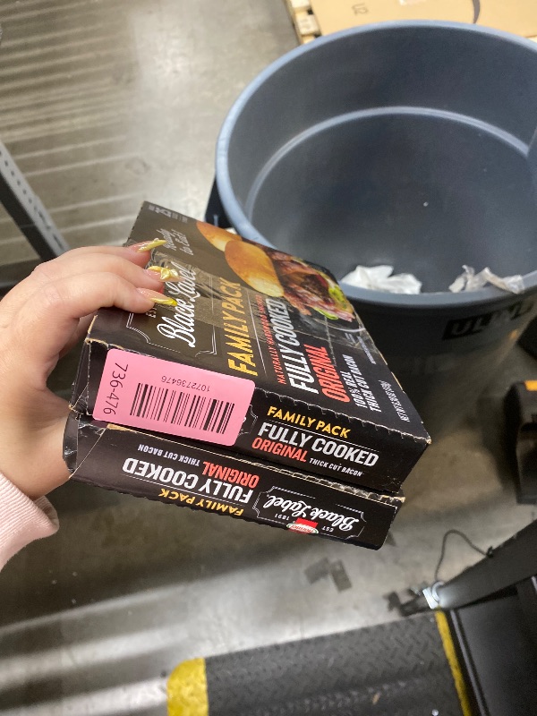 Photo 1 of ****** 2 PACFK***** HORMEL BLACK LABEL Thick Cut Bacon, Fully Cooked Bacon, Gluten-Free Snacks, Family Pack - 6.3oz