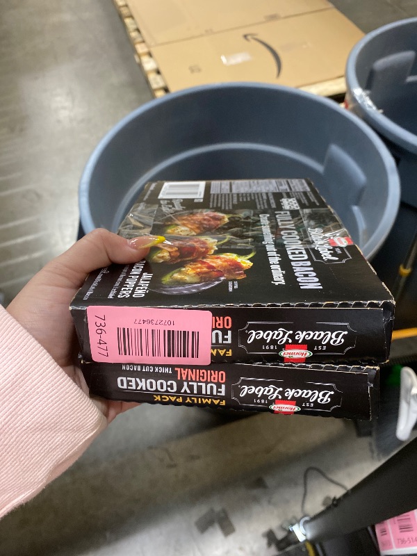 Photo 1 of ****** 2 PACK***** HORMEL BLACK LABEL Thick Cut Bacon, Fully Cooked Bacon, Gluten-Free Snacks, Family Pack - 6.3oz