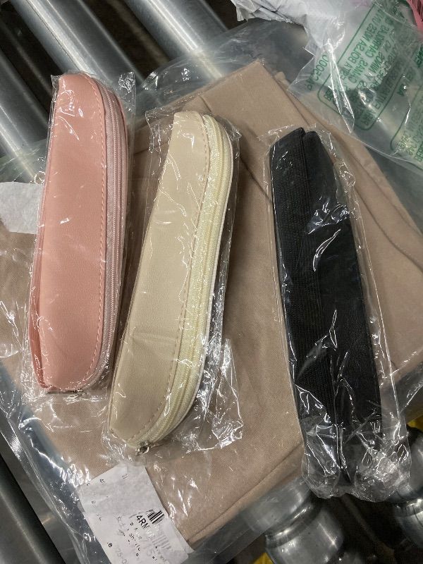 Photo 1 of **MISSING 2***5 Pcs Pen Holder for Notebook, Elastic Notebook Band Holders, PU Leather Adjustable Pen Sleeve Pouch, Pencil Holder Case, Detachable Zipper Pen Pouch for Notebook Planners Binders and Books  EST VALUE 7.99