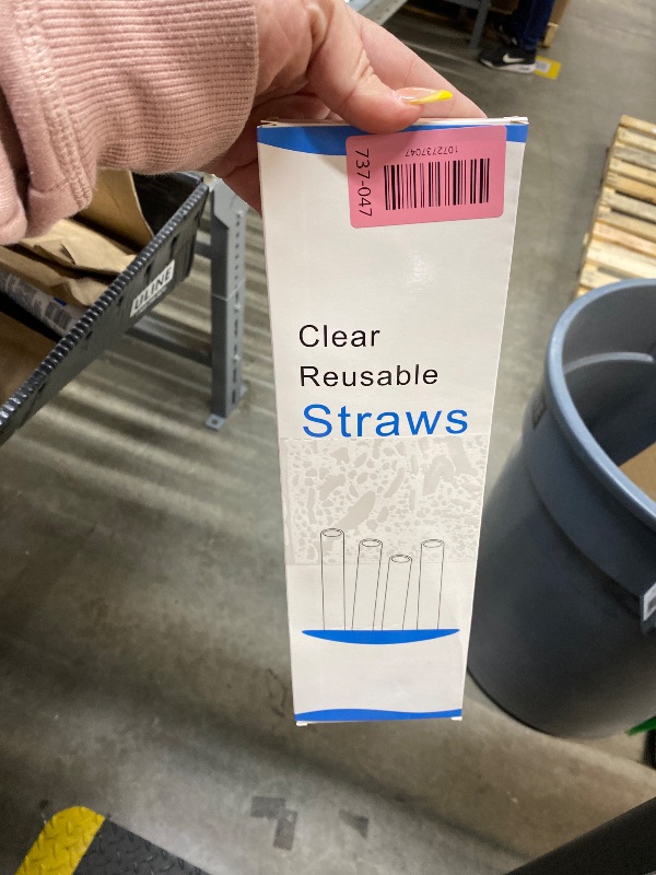 Photo 1 of ***** 2 PACK***** Replacement Straw with Cover Spill Stopper Set for Stanley Cup 40 oz Tumbler, 6 Clear Straw with Cleaning Brush, 2 Silicone Straw Cover Cap, 4 Leak Sproof Stopper for Stanley Cup Accessories
