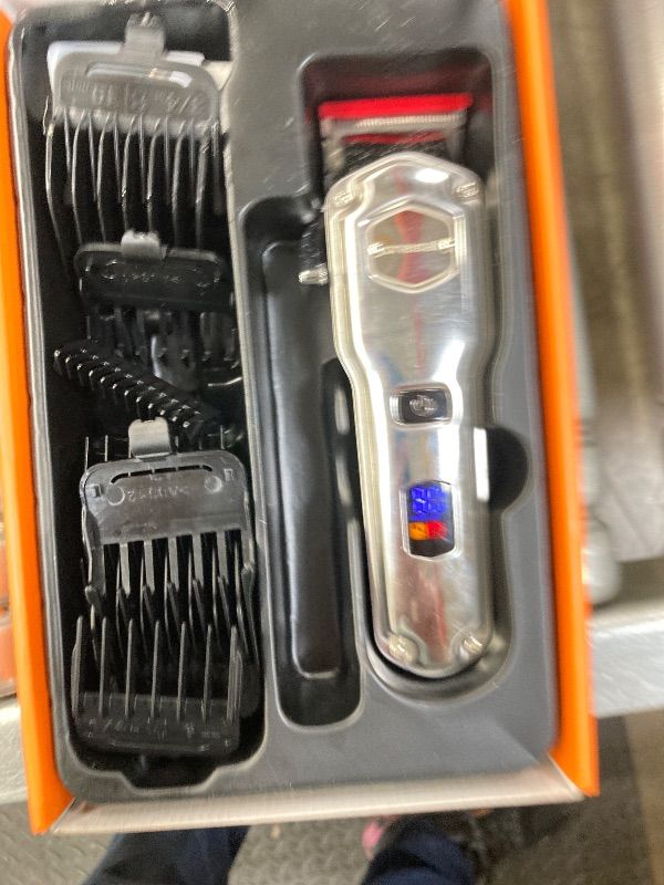 Photo 1 of **MISSING POWER ADAPTER/NEEDS CLEANING**oneisall Dog Clippers for Grooming for Thick Heavy Coats/Low Noise Rechargeable Cordless Pet Shaver with Stainless Steel Blade/Waterproof Dog Shaver for Dogs Pets and Animals (Silver)