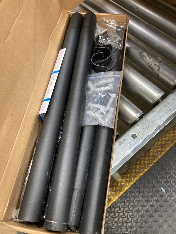 Photo 1 of ***SCRATCHED***Supforce 2 PACK Closet Rods for Hanging Clothes, 17 to 84 Inches Stepless Adjustable Metal Closet Rod, 1.3 Inches Heavy Duty Clothes Hanging Rod for Closet Wardrobes Laundry RV, Black***SCRATCHED***