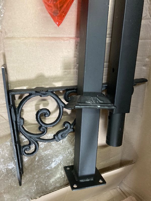 View 3 of ***NO BOX**40.2-53" H Heavy Duty Outdoor Mailbox Post, Steel Mailbox Stand, Mounting Stand for Concrete
