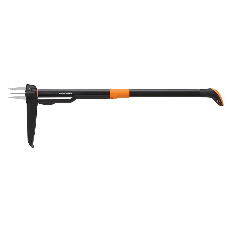 Photo 1 of **MISSING HANDLE CAP***Fiskars 4-Claw Stand Up Weed Puller Tool, Gardening Hand Weeding Tool with 39" Long Ergonomic Handle with Easy-Eject Mechanism
