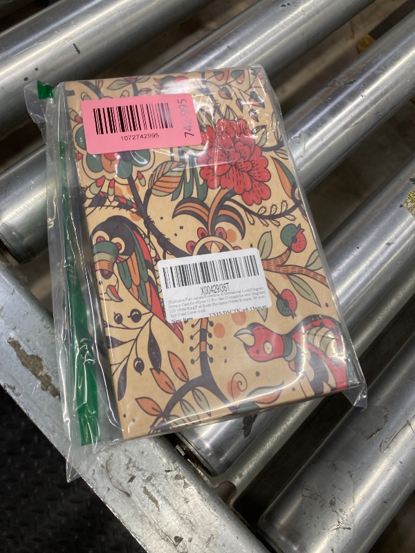 Photo 1 of [Full Camera Protection& Mechanical Lock]Magnetic Privacy Case for iPhone 13 Pro Max [Compatible with MagSafe][CD Metal Ring]Full Body Shockproof Metal Bumper, 9H Anti Peeping Glass Cover-Gold