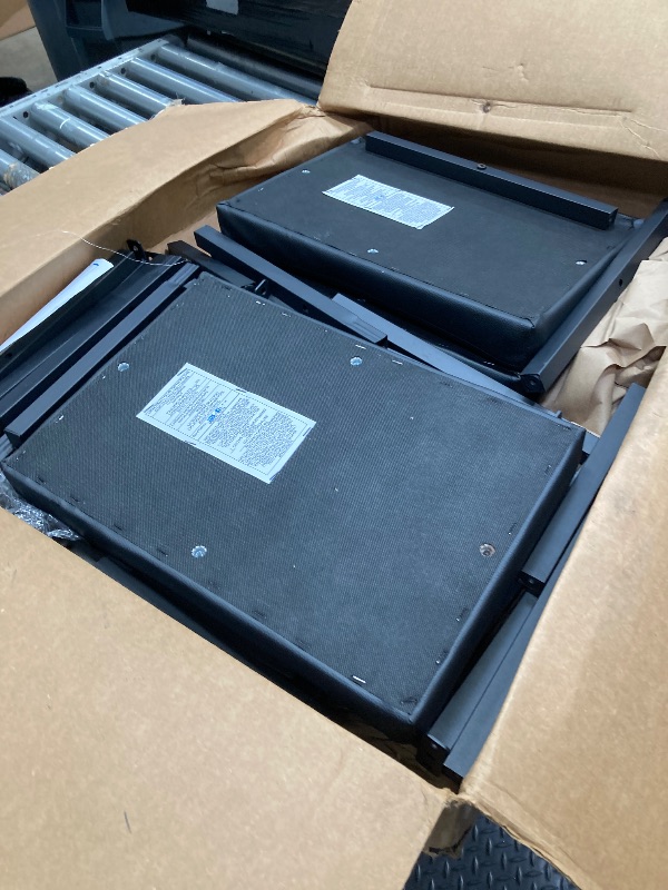 Photo 1 of **NO INSTRUCTIONS/NOT IN ORIGINAL BOX***HOOBRO Bar Stools,Set of 3 Bar Chairs, Counter Height Bar Stools, Saddle Stools, Set of 3 Kitchen Stools, 24.8" Barstools, 2.4" Thick Upholstery, for Kitchen, Dining Room, Cafe, Black BB10BYP301