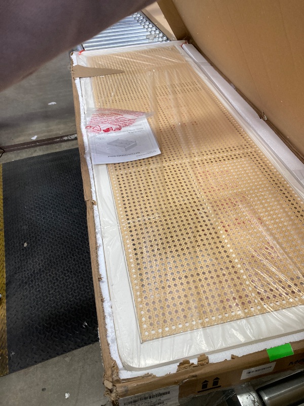 Photo 1 of 
Bohemian Rattan Bed Frame Full with RGB LED Lighted Headboard