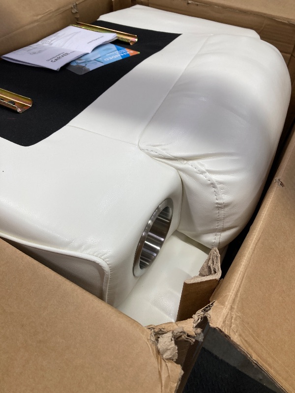 Photo 1 of ***A BOX OR MORE IS MISSING*ONLY PART OF ITEM INCLUDED***
GarveeHome Power Lift Recliner Chair Sofa, PU Leather Reclining with Charging Ports, Cup Holders, Electric Stand Assist for Elderly, Home Theater Seating with Remote for Living Room, White***A BOX 
