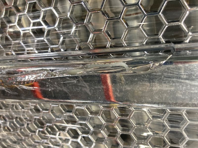 Photo 1 of **HAS CRACK-SEE PIC**Front Grille Assembly Compatible With Dodge Ram 1500 Grill 1994-2002 / Ram 2500 3500 1994-2001 With Chrome Frame Shell With Chrome Honeycomb Mesh Insert (Except Sport Package)