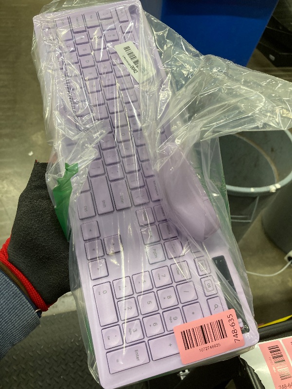 Photo 1 of ***NO BOX***Wireless Keyboard and Mouse for MacBook, seenda Full-Size Wireless Keyboard with Phone Holder, 2.4G USB A & Type C Receiver, Compatible for Mac, MacBook/Air/Pro Windows Computer/Desktop/Laptop, Purple***NO BOX***