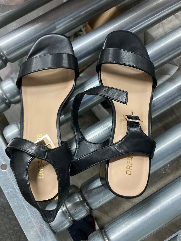 Photo 1 of ***USED*** DREAM PAIRS Women's Platform Heels Block Chunky Open Toe Ankle Strap Heel Fashion Wedding Party Dress Sandals Shoes, Size 8.5,Black,