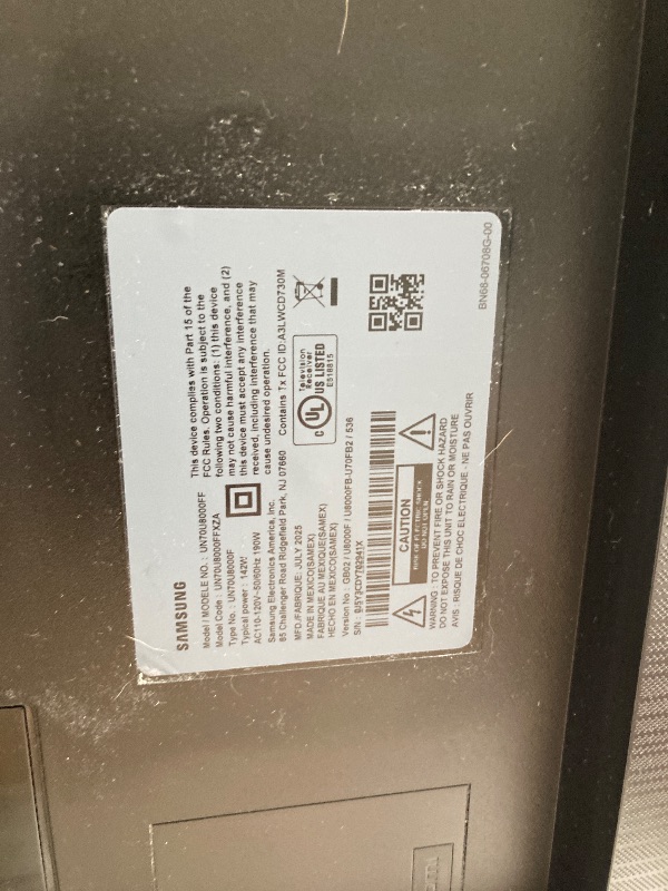Photo 1 of ***NO RETURN. NO REFUND***Samsung 70-Inch Class Crystal UHD U8000F 4K Smart TV (2025 Model) Endless Free Content, Crystal Processor 4K, MetalStream Design, Knox Security, Alexa Built-in