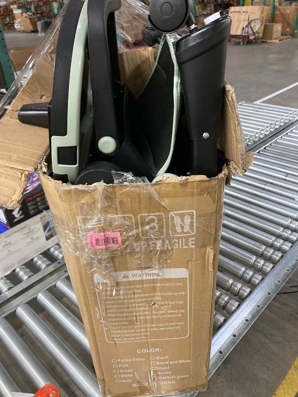 Photo 1 of ***DAMAGED  -SELLING AS REPLACEMENT  PARTS ONLY*** 6-in-1 Convertible High Chair with Rocker | Baby High Chair for Newborn to Toddler (0-3 Years) | Adjustable, Foldable & Easy-Clean with Dishwasher Safe Tray & Tool-Free Assembly, Black-Green