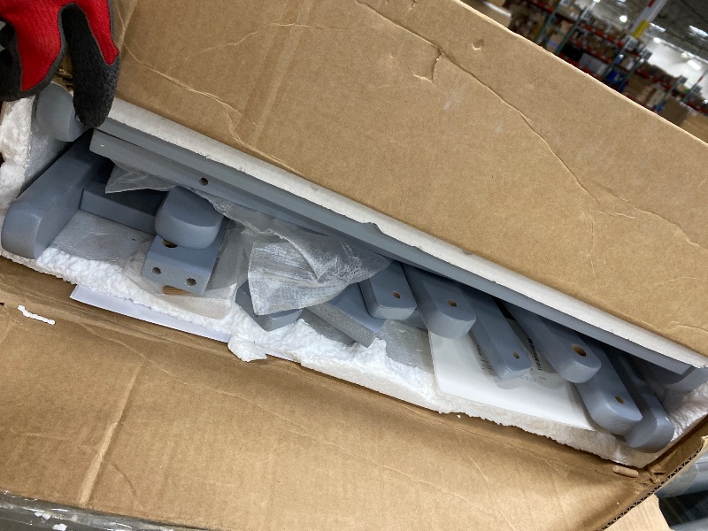 Photo 1 of **MISSING PARTS****Delta Children Chelsea Double-Sided Storage Easel with Paper Roll and Magnets -Ideal for Arts & Crafts, Drawing, Homeschooling and More - Greenguard Gold Certified, Light Grey/White