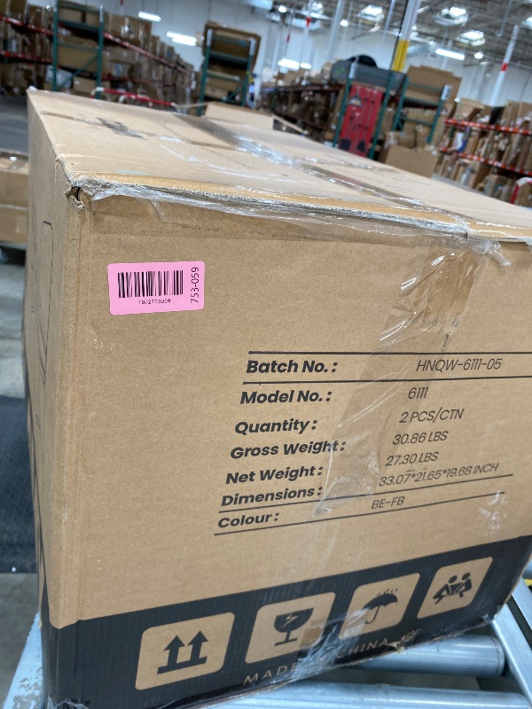 Photo 1 of ****ONLY 2 PCS***COLAMY Counter Height Bar Stools Set , 25 Inch Modern Fabric Kitchen Island Stools with Back, Upholstered Counter Barstools Armless Bar Chairs with Metal Legs for Island Dining Room Bar, Beige