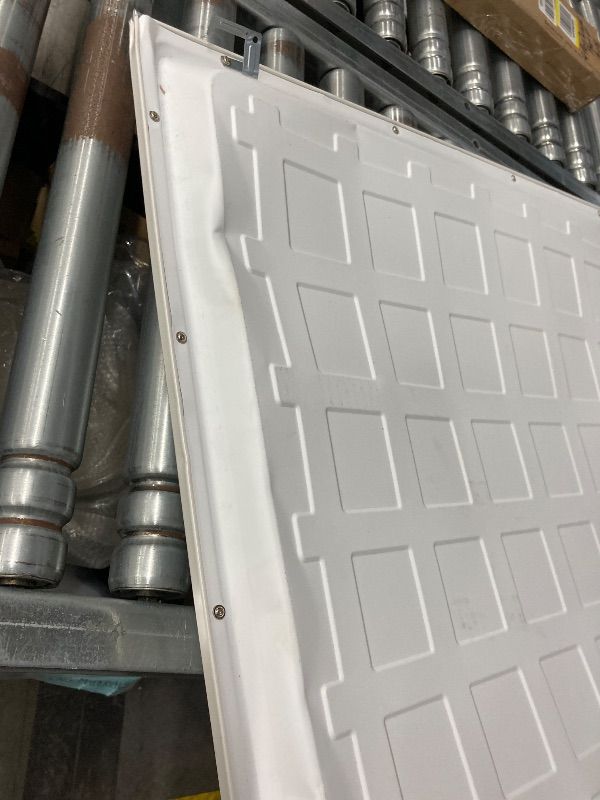 Photo 1 of **BOTH COVER ARE CRACKED/BENT/PARTS ONLY**Sunco 2x4 LED Flat Panel Light Drop Ceiling Office Shop Commercial Warehouse Fixture, 6500 Lumens, Selectable Features, 30W/40W/50W, 4000K/5000K/6000K, Dimmable (0-10V), Dustproof ETL 2 Pack.
