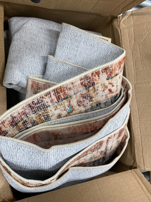 Photo 1 of ***DIFFERNT FROM PICTURE*** zesthome 10x14 Area Rugs,Stain Resistant Washable Rug,Ultra-Thin Rugs for Living Room,Bedroom,Non-Slip Backing Home Decor Large Area Rug (Orange,10'x14')