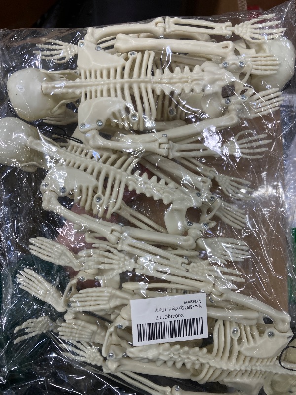 Photo 1 of ?5PCS 16 Inch Height? Halloween Decorations Outdoor Indoor Halloween Skeleton Spooky Posable Skeletons Toy Small Skeletons Hanging Decor Movable Joints Decor Graveyard Haunted Party Accessories