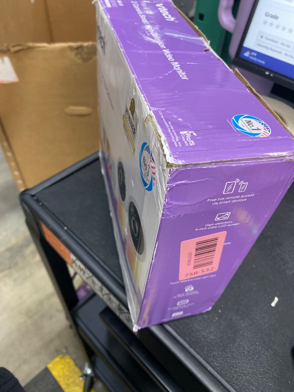Photo 1 of ***USED/UNTESTED*** VTech 2-Cameras Smart WiFi Baby Monitor with 1080p FHD Camera and 5" HD IPS Screen, Free App with Motion Video, Sound/Motion Detection and Notifications, Split-Screen, Pan-Tilt-Zoom: VM901-2HD