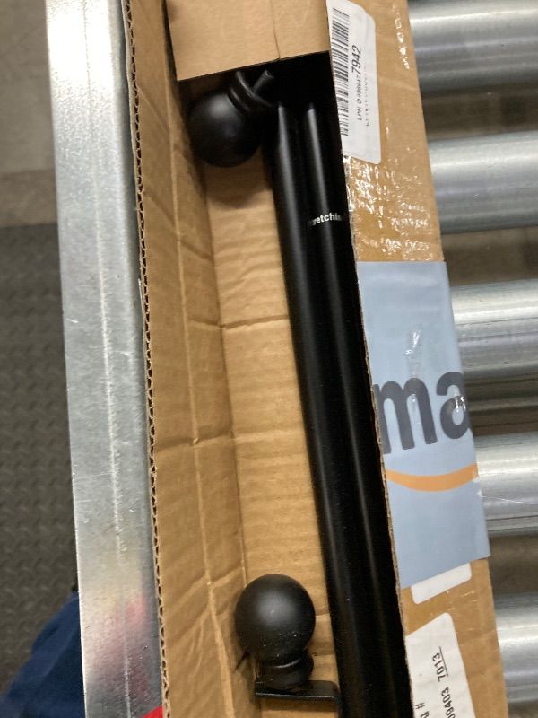 Photo 1 of ***MISSING PARTS SELLING AS IS *** GXOACKJ Curtain Rods for windows 32-48 inch, 5/8 inch Decorative Curtain Rod Set, Matte Black Splicing Heavy Duty Metal Curtain Rod with Brackets
