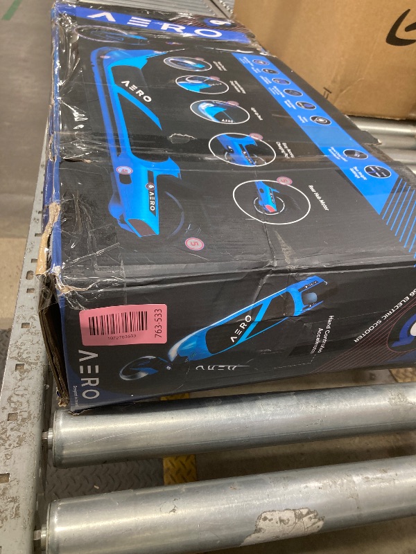 Photo 1 of *Dirty* Aero iSporter Kids Electric Scooter | Hand Accelerator & LED Lights | Electric Scooters for Boys Girls Ages 8-12 | Rubber Deck Mat, Battery Indicator & Adjustable Heights