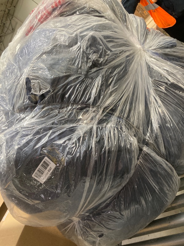 Photo 1 of *Dirty* Amazon Basics Large Bean Bag Chair for Adults, 5 ft Memory Foam Filled with Solid Microfiber Cover, Blue, for Living Room, Bedroom, Dorm, Reading Chair