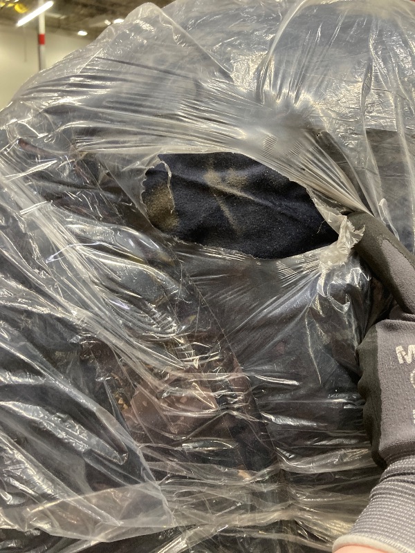 Photo 1 of *Dirty* Amazon Basics Large Bean Bag Chair for Adults, 5 ft Memory Foam Filled with Solid Microfiber Cover, Blue, for Living Room, Bedroom, Dorm, Reading Chair