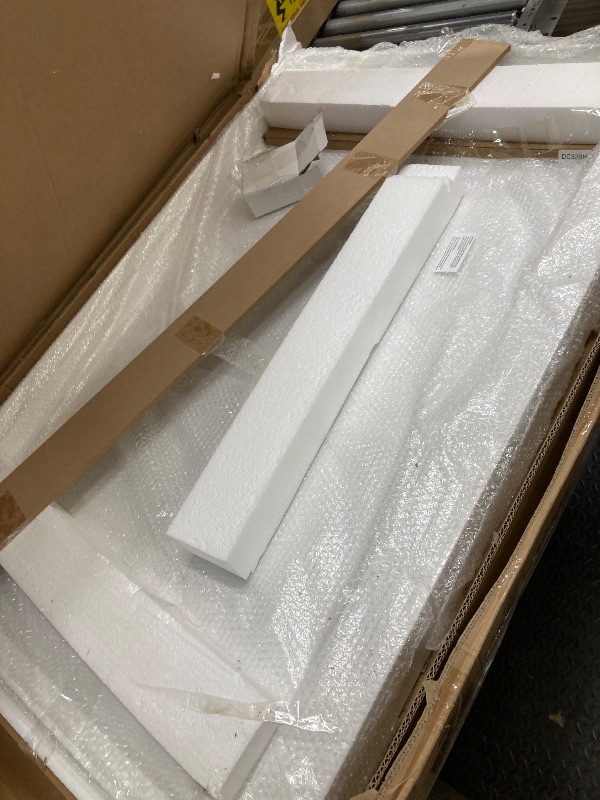 Photo 1 of *Chipped corner* WOODBRIDGE 48"L x 32"W x 4"H Shower Base,Right Drain,Non-Slip Single Threshold Shower Pan, Solid Surface with Brushed Nickel Linear Drain Cover