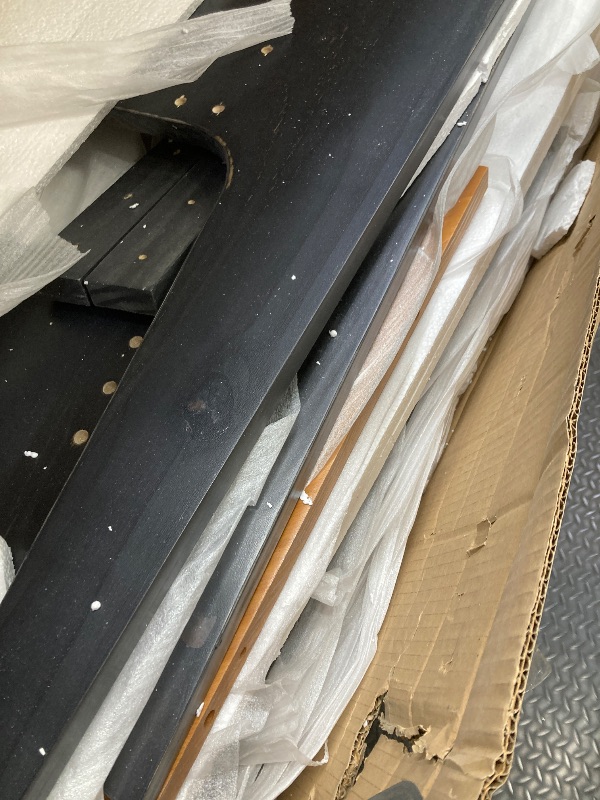 Photo 1 of *Scratched* Gracava Corner Dining Table Set - Solid Wood L Shaped Breakfast Nook Table with Bench Seating Space Saving for Kitchen Apartment Seats 4 to 6 Black