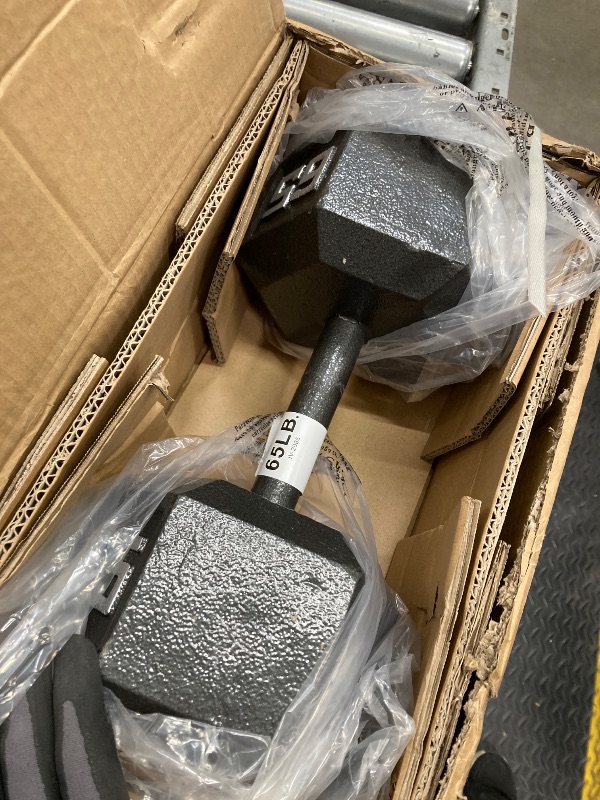 Photo 1 of *HEAVY* Marcy 65lb Cast Iron Hex Dumbbell, Single, IV-2065