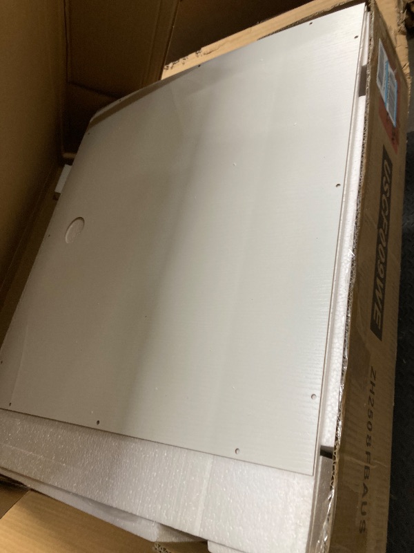 Photo 1 of **Missing parts
DWANTON Litter Box Enclosure with 2 Storage Shelves and 2 Drawers, 2-in-1 Hidden Cat Litter Box Enclosure Furniture with Shelf, Reversible Entrance, Washable Drawers, 50-Inch, White