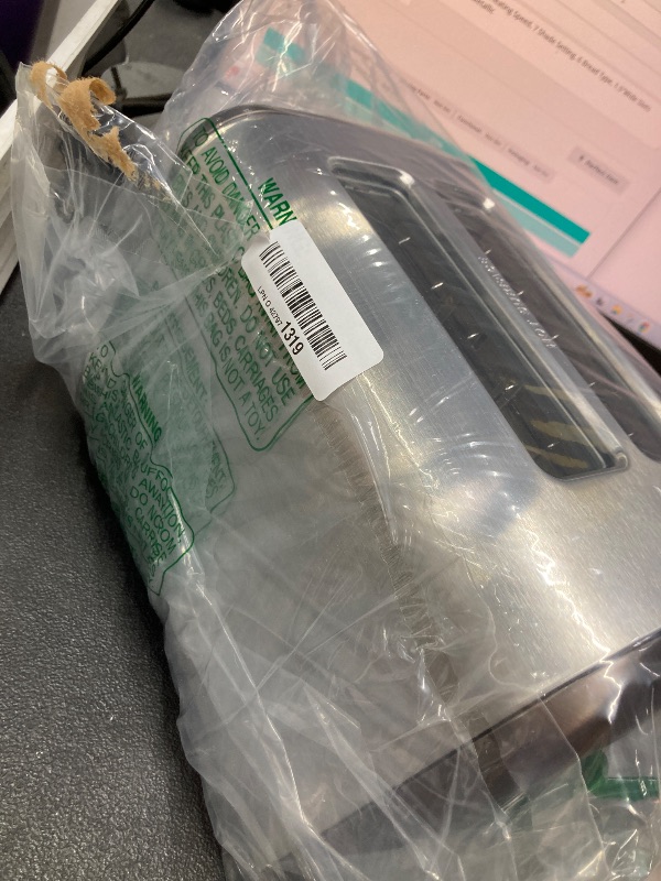 Photo 1 of *Missing instructions* SEEDEEM Toaster 2 Slice with Touch Screen, Faster Heating Speed, 7 Shade Setting, 6 Bread Type, 1.5”Wide Slots Toaster, Removable Crumb Tray, 1350W, Dark Metallic