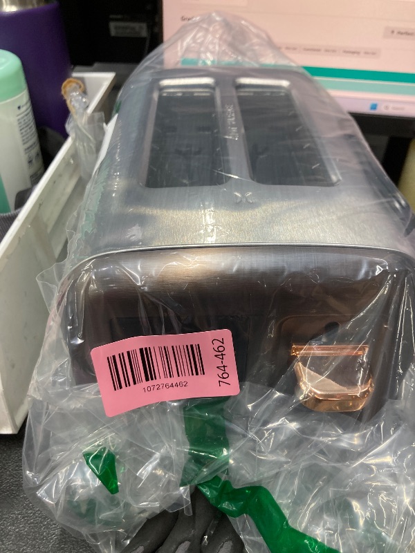 Photo 1 of *Missing instructions* SEEDEEM Toaster 2 Slice with Touch Screen, Faster Heating Speed, 7 Shade Setting, 6 Bread Type, 1.5”Wide Slots Toaster, Removable Crumb Tray, 1350W, Dark Metallic