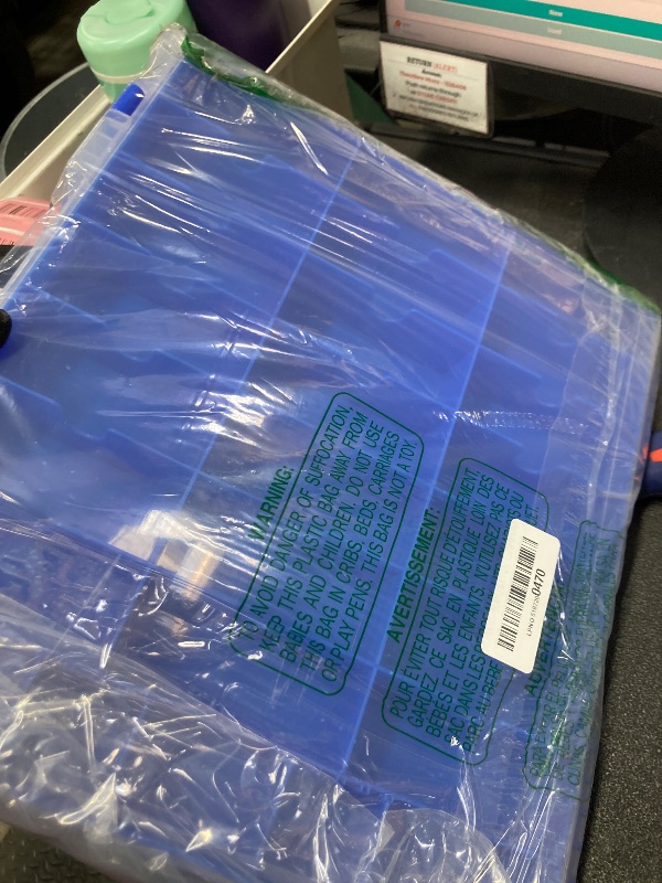 Photo 1 of **ONLY ONE***Toy Car Storage Organizer Case Compatible with Hot Wheels/for Matchbox Cars. Display Carrying Container Holder for LOL Surprise Dolls/for Shopkins with 48 Compartments Double Sided-Blue (Box Only)