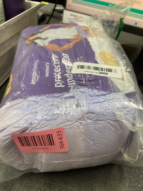 Photo 1 of *Package damaged* Amazon Basics Maximum Absorbency Postpartum Incontinence Underwear for Women, Protective, Disposable, Fresh Protection, Bladder Leak Protection, Small, Lavender, 24 Count