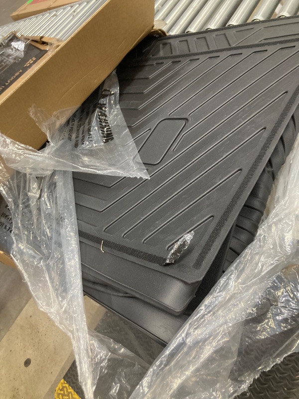 Photo 1 of *Velcro damage* YITAMOTOR Floor Mats Fit for 2018-2024 Ford Expedition 7-Seater (Not for MAX Model), All Weather Custom Fit TPE Floor Liners for Expedition with Backrest, Back Seat Protector Expedition Accessories